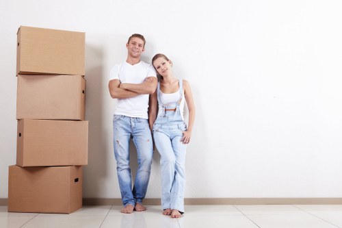 Moving van loaded for house removals in Richmond street