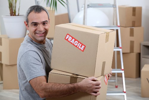Professional man and van helping with a small move in Richmond