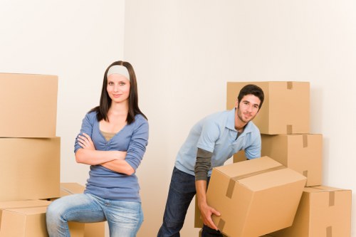 Furniture being carefully transported during a Richmond home removal