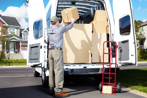 Loading furniture into a Richmond moving truck