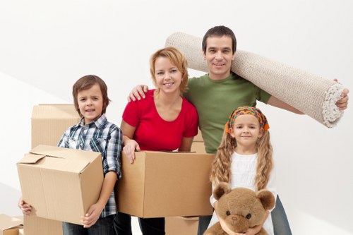 Specialist team planning a piano move in a Richmond property