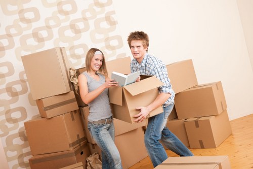 Furniture and boxes being moved by a Richmond man and van team