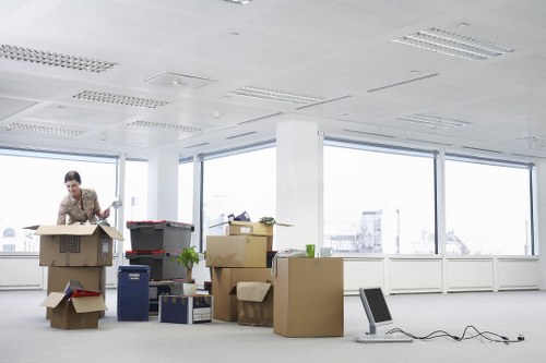Professional man and van loading items for transport in Richmond