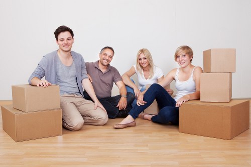 Secured moving boxes arranged safely inside a vehicle